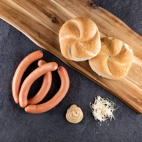 Traditionelle Frankfurter Würstchen, frisch und appetitlich präsentiert