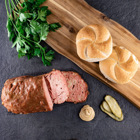 Saftiger Käseleberkäse von Topcu, reichhaltig und geschmacksvoll